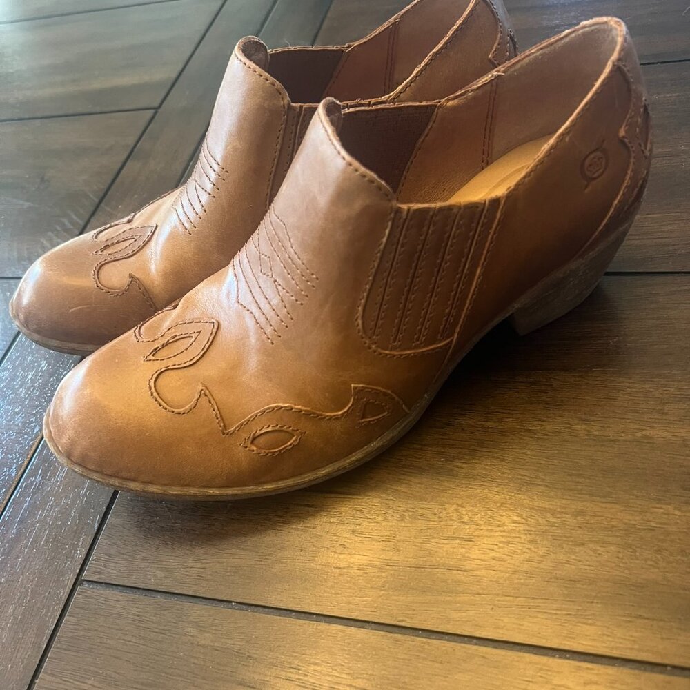 Born Tan Leather Booties